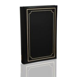 Arpan 6x4'' Deluxe Padded Cover Bookbound Slip In Memo Photo Album for 300 Photos - Black