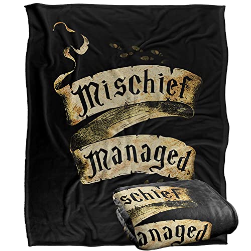 HARRY POTTER Mischief Managed Officially Licensed Silky Touch Super Soft Throw Blanket 152 x 127 cm