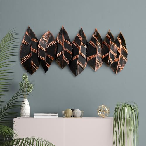 Handmade Decorative Metal Wall Accessory, 52 x 114 cm, 100% Metal (1.5 mm), Unique Hand-Painted Design, Perfect for Home Decor & Art Lovers