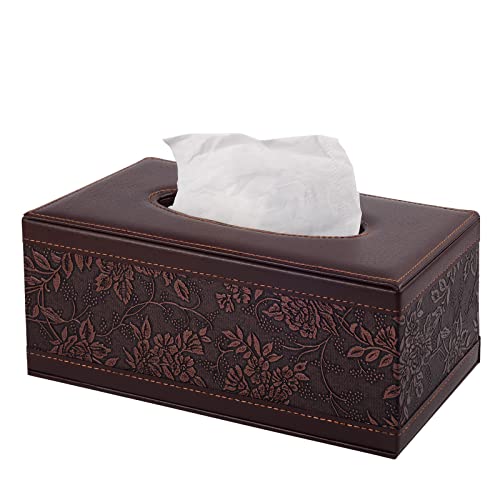 Leather Tissue Box Cover, Furniture Bedside Table Decor Tissue Box Holder