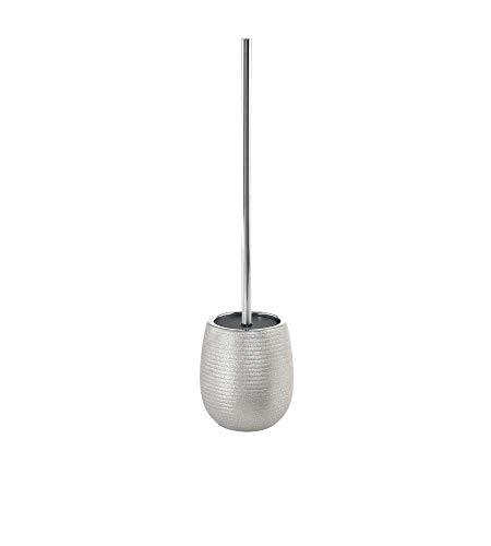 Gedy Astrid Toilet Brush Toilet, Ceramic, Silver, 11.5 x 11.5 x 47