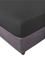 Miracle Home. Fitted Sheet, Elastic, Soft, Comfortable, Anti-Pilling. Cotton 50% 50% Polyester. Black. 200 x 200 cm