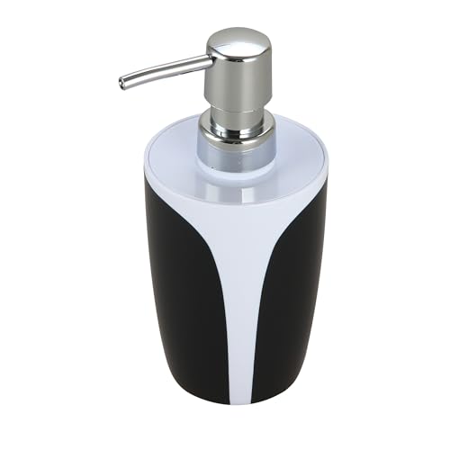 MSV Polypropylene Kandy Soap Dispenser, Black