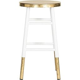 SAFAVIEH Glam Bar & Counter Stool, in White and Gold