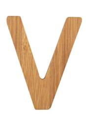Small Foot 12075 ABC Letter V Made of Sustainable Bamboo Can Be Combined with Other Letters as Decoration or Door Sign