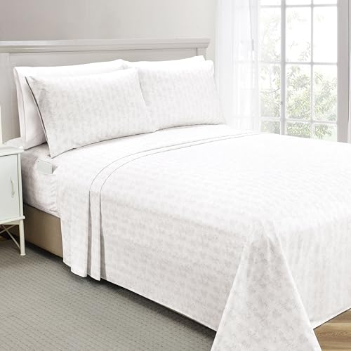 Elegant Comfort Softest and Coziest 6-Piece Sheet Set - 1500 Premium Hotel Quality Microfiber - Deep Pocket, Wrinkle Resistant 6-Piece Wave Pattern Bed Sheet Set, Twin XL, Wave Beige