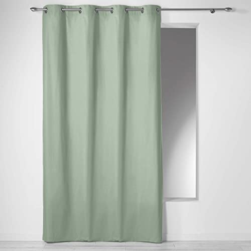 Douceur d'Interieur Panama Curtain, Cotton, Sage, 140 x 240 cm