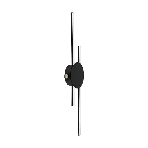 Eglo LED wall lamp Venticello, Indoor Light Fixture in Rod Shape, Bedroom with indirect Lighting, Black Metal, Warm White