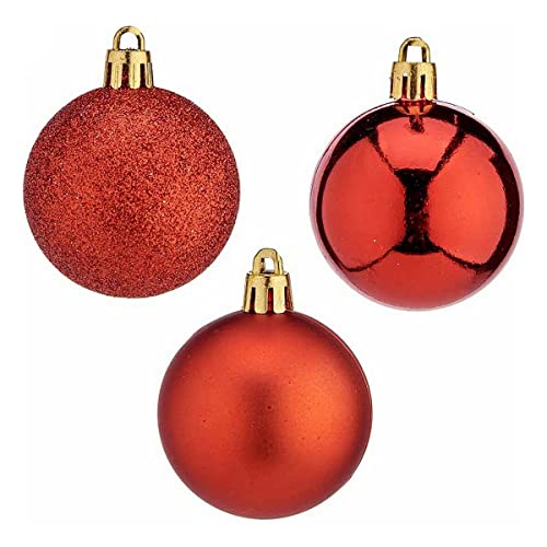 Krist+ Christmas Baubles Ø 5 cm 24 Units Red Plastic