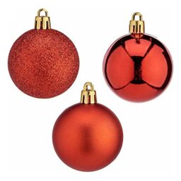 Krist+ Christmas Baubles Ø 5 cm 24 Units Red Plastic