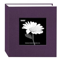 Pioneer 100 Pocket Fabric Frame Cover Photo Album, Wildberry Purple