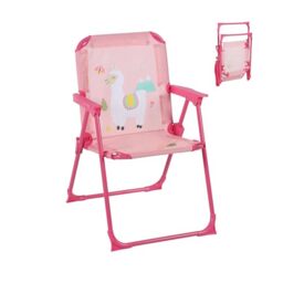 Relaxdays Children's Folding Camping Chair with Design, Lightweight, Portable, Multicoloured, 51.5x36x37.5 cm