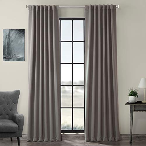 HPD Half Price Drapes Room Darkening Curtains 84 Inches Long for Bedroom & Living Room (1 Panel), 50 X 84, Neutral Grey