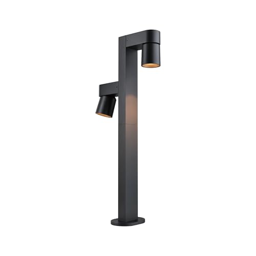 Paulmann 94825 LED Bollard Light Kimu Insect-Friendly IP44 822mm 2200K 2x7.8W 2x500lm 230V 70° Anthracite Aluminium Outdoor luminaire
