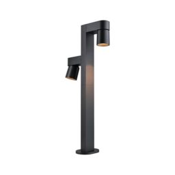 Paulmann 94825 LED Bollard Light Kimu Insect-Friendly IP44 822mm 2200K 2x7.8W 2x500lm 230V 70° Anthracite Aluminium Outdoor luminaire
