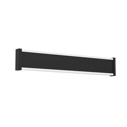 Eglo LED Outdoor wall lamp Neviano, Rectangular wall Light Fixture, Porch Lighting Made of Metal and Plastic in Black, Warm White, IP65, 38 cm