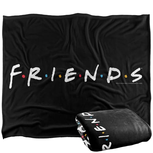 Friends Logo White Silky Touch Super Soft Throw Blanket 152 X 127 Cm