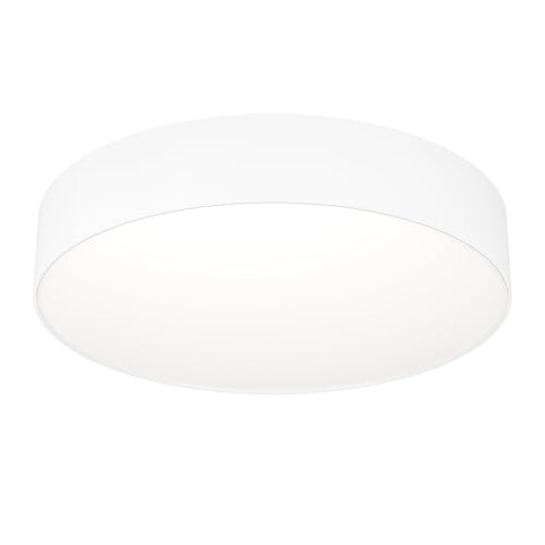 Eglo Connect.z Smart-Home LED Ceiling Light Fixture Gallizzi-Z, Ø 39 cm, ZigBee, Matte Finish, app and Alexa Control, Warm to Cool White, RGB, dimmable, White Flush Mount lamp