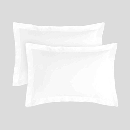50 x 75 Oxford Pillow Cases 2 Pack- 400 Thread Count Egyptian Cotton Bedding Pilow Covers- Luxury Bedding Pillowcases 2 Pack- White