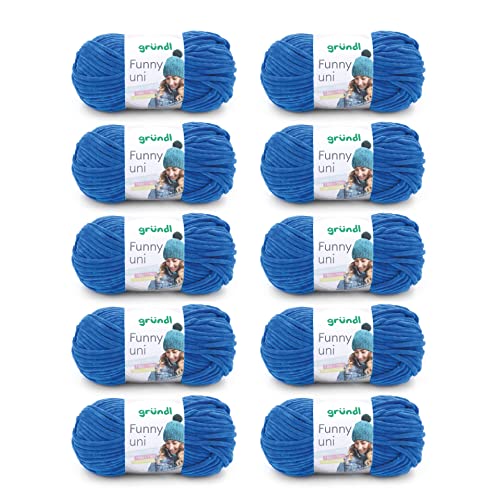 Gr??ndl 3442/14 Funny Plain Wool Cover Royal Blue 100% Polyester, 47, 50 x 40 x 10 cm