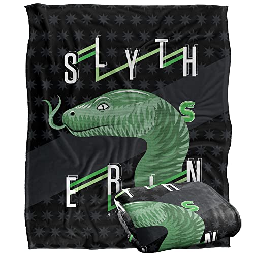 HARRY POTTER Blanket, 152 x 127 cm Neo Industries Slytherin Silky Touch Super Soft Throw Blanket