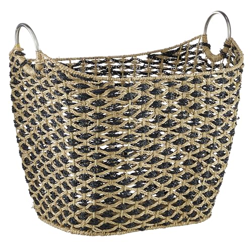 "Deco 79 Storage Basket, 21""L x 18""W x 18""H, Natural Brown"