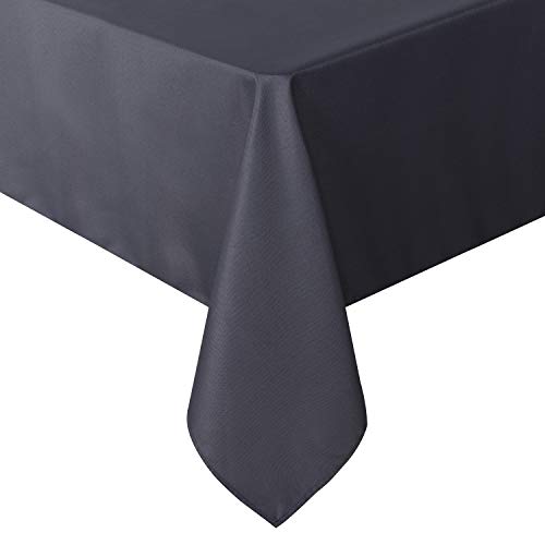 sancua Square Tablecloth - 70 x 70 Inch - Water Resistant Spill Proof Washable Polyester Table Cloth, Decorative Fabric Table Cover for Dining Tables, Buffet Parties and Camping, Grey