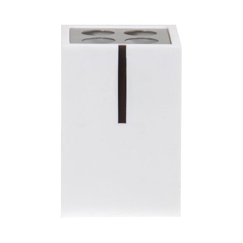 "MSV ""Dubai Polyresin Toothbrush Holder, White"