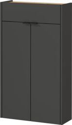Germania Hanging Shoe Cabinet 1397-549 GW-Ameca, in graphite/oak, shallow depth, ideal for narrow hallways, 56 x 97 x 22 cm (WxHxD)