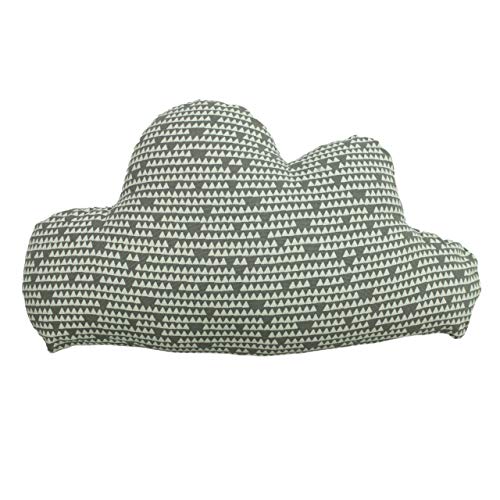 little furn. Printed Cloud Pre-Filled Cushion, Grey, 23 x 40cm