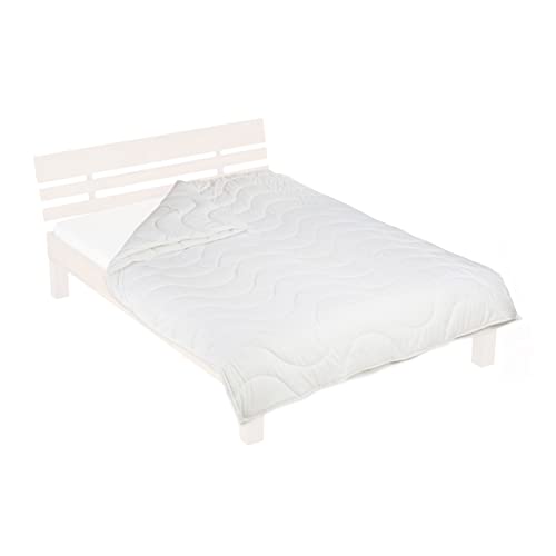 Relaxdays Duvet 155x220 cm, 4 Seasons Blanket, Ecotex Standard 100, Polyester, Sleeping Cover Summer & Winter, White, 2 x 155 x 220 cm