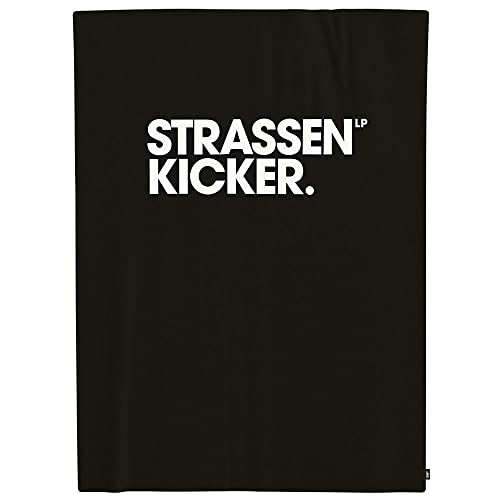 STRASSENKICKER Wellsoft- Fleece blanket, approx. 150 x 200 cm, 100% Polyester, Made in Green, Wellsoft, Flag Label, Black