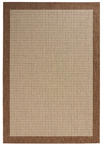 HANSE Home Simple Rug - Living Room Rug Flat Weave Robust Modern Design Bedroom Rug for Dining Room, Living Room, Children's Room, Hallway, Bedroom, Kitchen - Brown, 80 x 150 cm