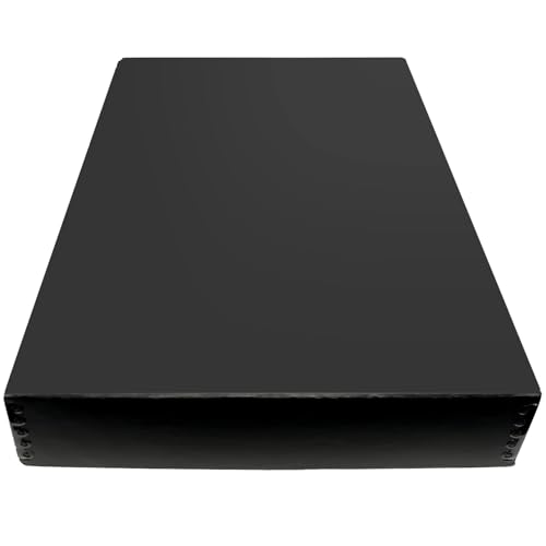 Lineco Museum Archival Storage Box, Drop Front, 13.75x19.75x3 in, Black - Acid-Free with Metal Edge, Preserves Picture Longevity, Organize Photos, Newspapers, Prints, Documents, Crafts, DIY