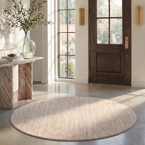 Safavieh Modern Rug for Living Room, Dining Room, Bedroom - Vision Collection, Short Pile, in Creme, 200 X 200 cm