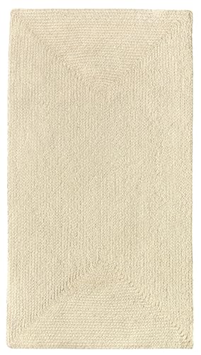 HAMID Nansa Indoor/Outdoor Recycled Pet Rug – Washable and Waterproof – Ecological and Sustainable – Ideal for Terrace, Garden or Living Room (110 x 60 cm, Cream)