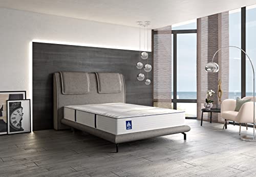 Irisette Rügen 1,000 Barrel Pocket Spring Mattress, 24 cm High, 7-Zone Reversible Mattress, Hardness Level 3, 160 x 200 cm, Oeko-Tex Certified, Produced according to German Quality Standard