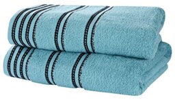 Rapport Home Sirocco 2-Piece Towel Bale, 100% Cotton-Turquoise, Combed, 140 x 90 x 1 cm