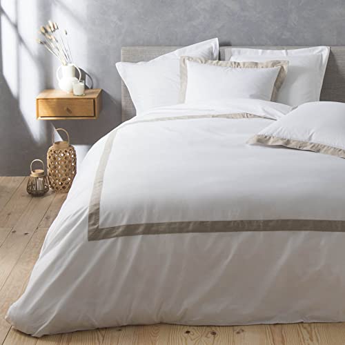Douceur d'Intérieur, 3-Piece Bedding Set (240 x 220 cm) Lauraline, Cotton Linen Finish