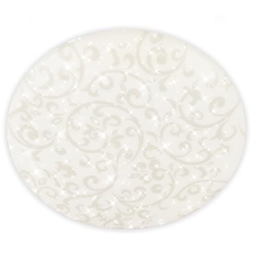 BRILONER - LED Ceiling Light with Starry Sky, Neutral White, Floral Pattern, LED Light, Living Room, Bedroom, Lounge, 38 x 7 cm, White