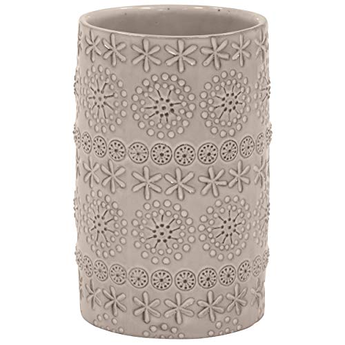 Spirella Gobelet Pour brosse ?? dents Ceramic Toothbrush Holder 7 x 11.5 cm Beige