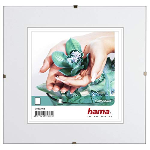 "Hama ""Clip-Fix Picture Frame - Frameless Picture Holder - 30x30cm - Glass"