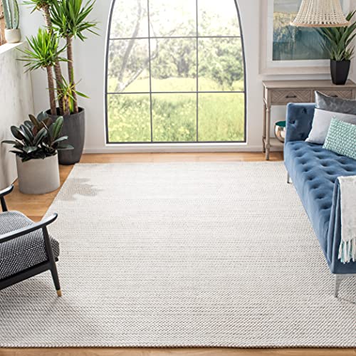 Safavieh Natural Fiber Rug for Living Room, Dining Room, Bedroom - Marabella Collection, Short Pile, in Ivory, 240 x 300 cm