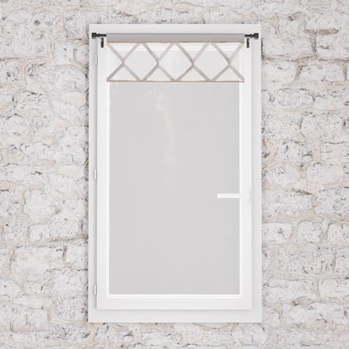 Soleil d'ocre, Aude Pure Cotton Half Curtain 45 x 90 cm