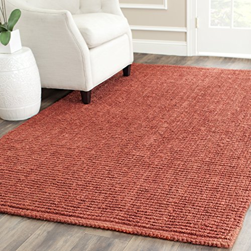 Safavieh Natural Fiber Indoor Hand Made Rectangle Area Rug, Natural Fiber Collection, NF447, in Rust, 152 X 244 cm for Living Room, Bedroom or Any Indoor Space
