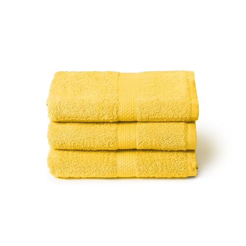 Caleffi 3X Large Bath Towel Set, 55x105cm, 100% Cotton Bath Set - Soft and Absorbent, Great for Bathroom, Face and Daily Use, Shower Towel, Large Towel
