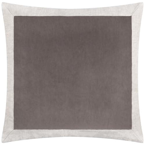 Yard Auden Matte Velvet Polyester Filled Cushion - Taupe - 50x50cm