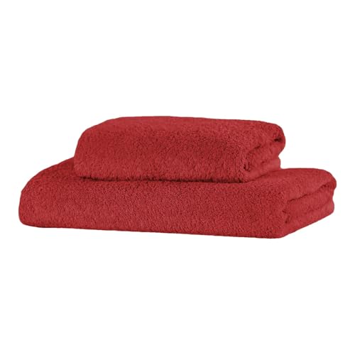 Giovanni Dolcinotti - Set of 2 Bath Towels in Terry - Bordeaux- 100% Cotton