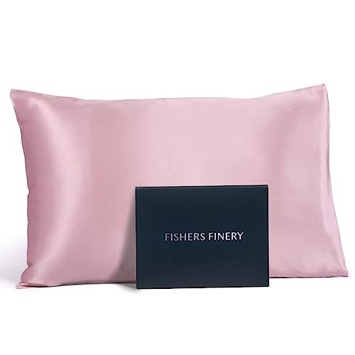 Fishers Finery 25mm 100% Pure Mulberry Silk Pillowcase (English Rose Queen)