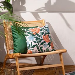 furn. Cypressa Outdoor Polyester Filled Cushion - Twin Pack, Jade, 43 x 43cm